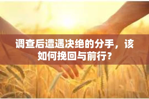 调查后遭遇决绝的分手，该如何挽回与前行？