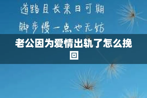 老公因为爱情出轨了怎么挽回