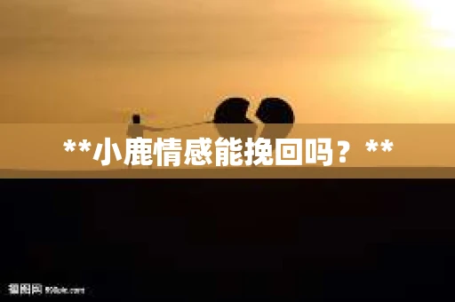 **小鹿情感能挽回吗？**