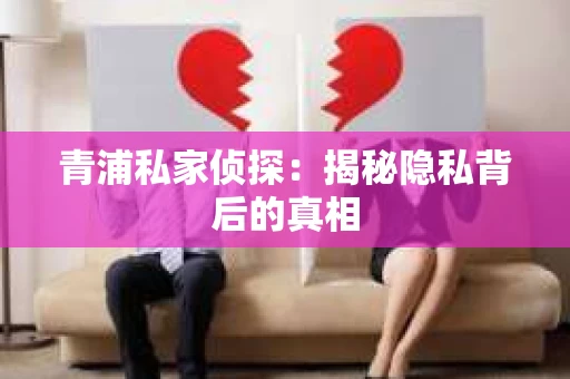 青浦私家侦探：揭秘隐私背后的真相
