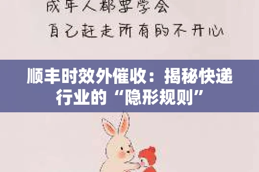 顺丰时效外催收：揭秘快递行业的“隐形规则”