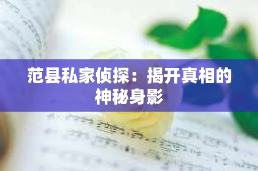 范县私家侦探：揭开真相的神秘身影