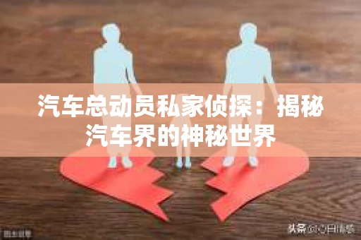 汽车总动员私家侦探：揭秘汽车界的神秘世界