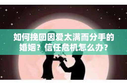 如何挽回因爱太满而分手的婚姻?信任危机怎么办? 如何挽回因爱太满而分手的婚姻?信任危机怎么办?