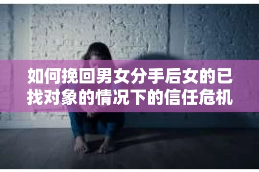 如何挽回男女分手后女的已找对象的情况下的信任危机？