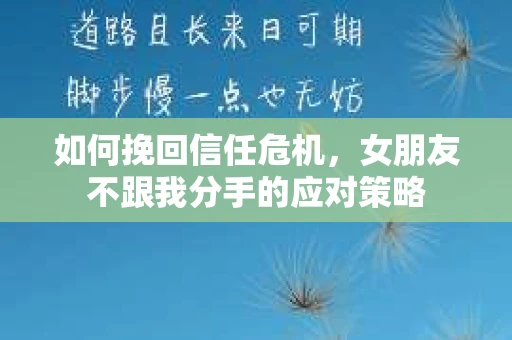 如何挽回信任危机，女朋友不跟我分手的应对策略